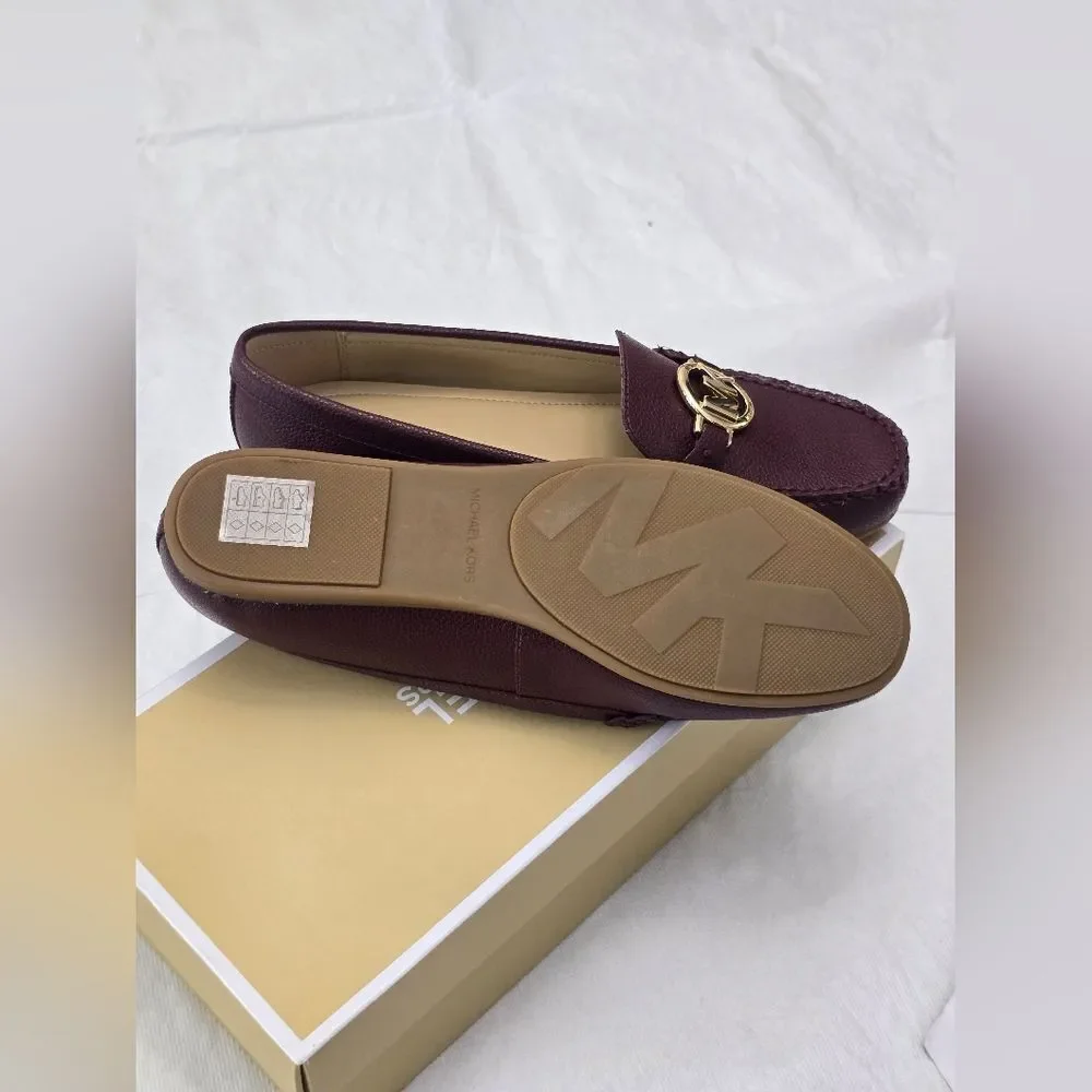 Michael Kors Fulton Driver Burgundy Loafers NIB